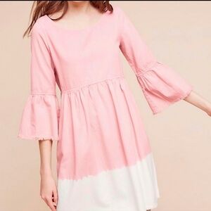 Anthropologie Lilibet Dress by Holding Horses Pink/White  Size 2